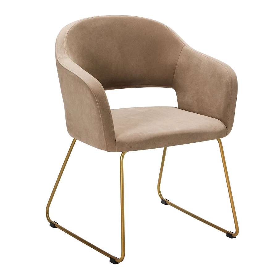 Стул Oscar Diag beige/Линк золото