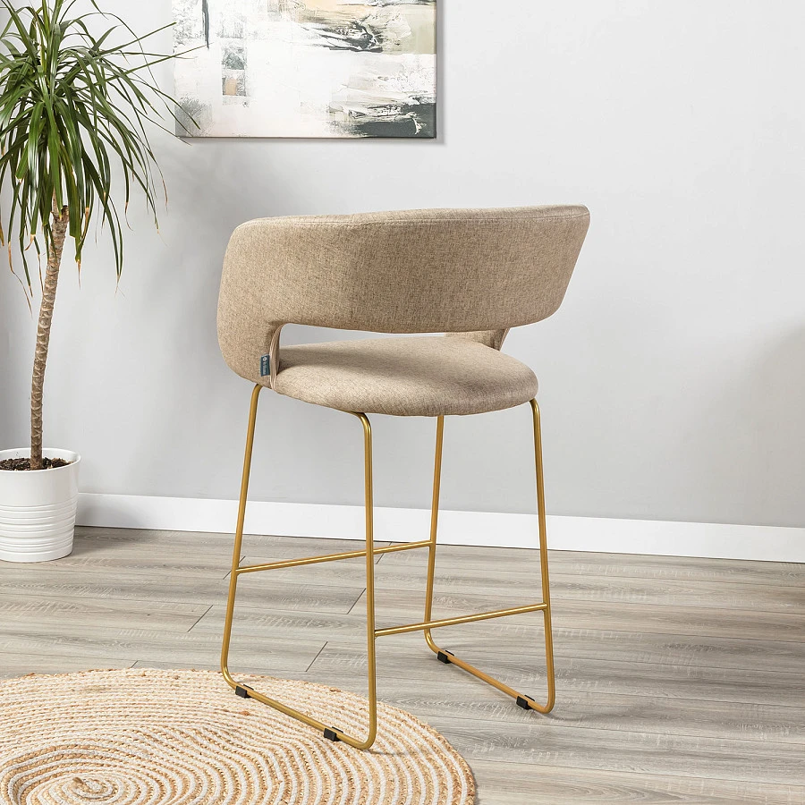 Кресло полубар Hugs beige/Линк золото - фото 12