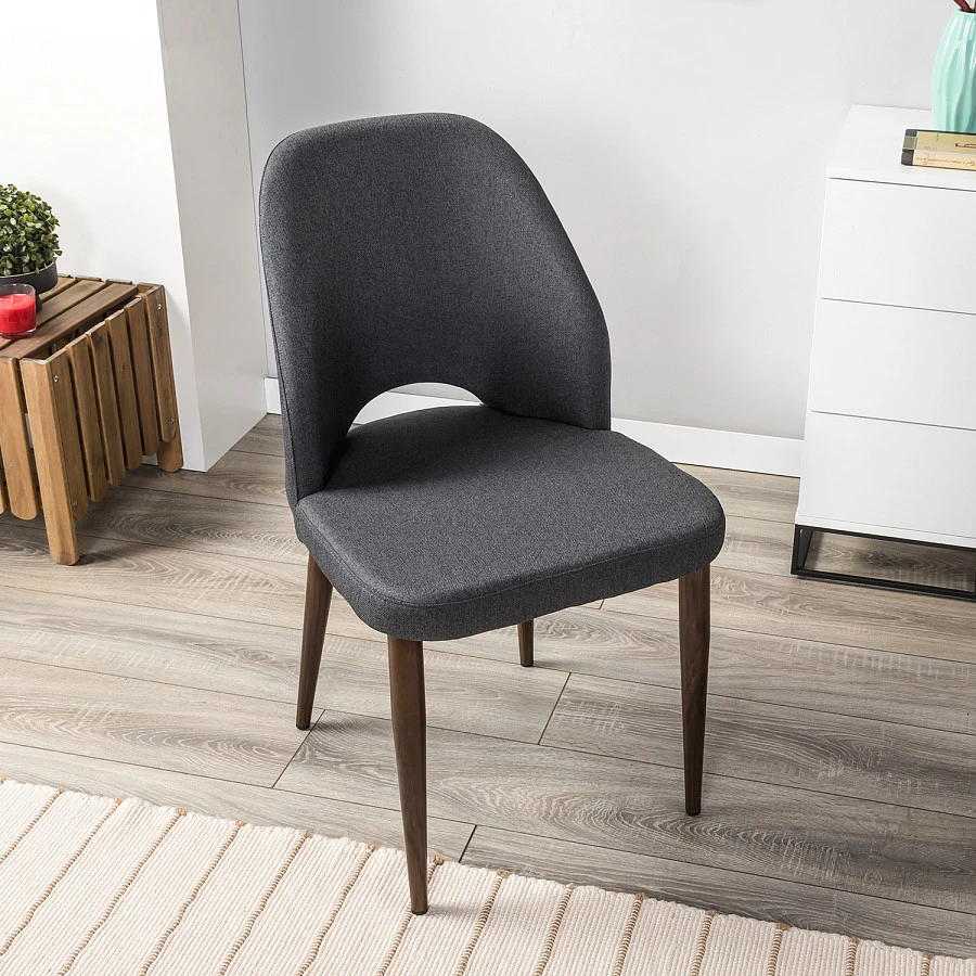 Стул Ledger темно-серый/т. орех - фото 9