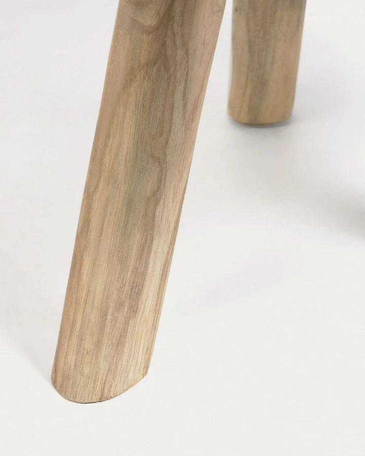 Кофейный столик Glenda из массива тика Ø 55 см - фото 9