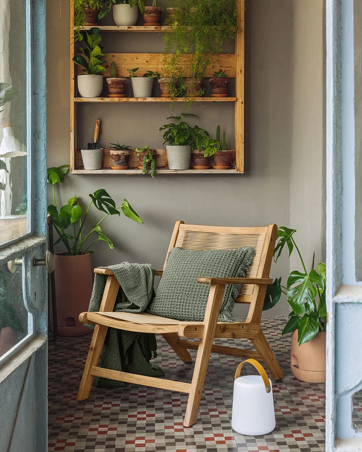 Настольная лампа Cool с коричневой ручкой - фото 2