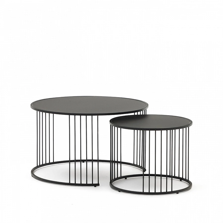 2 стола Hadar 75см/45см-закал.стекло/металл - фото 2