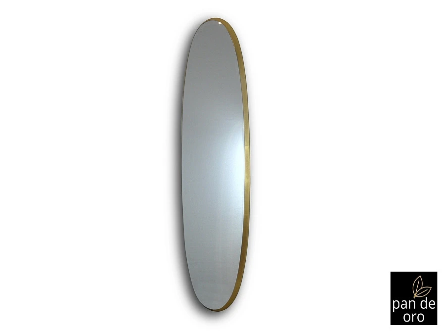 Зеркало Aries овальное 136x36 золото - фото 5
