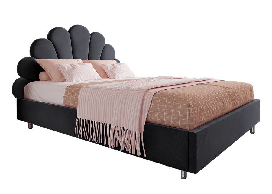 Кровать Ксю 120х200 чёрного цвета