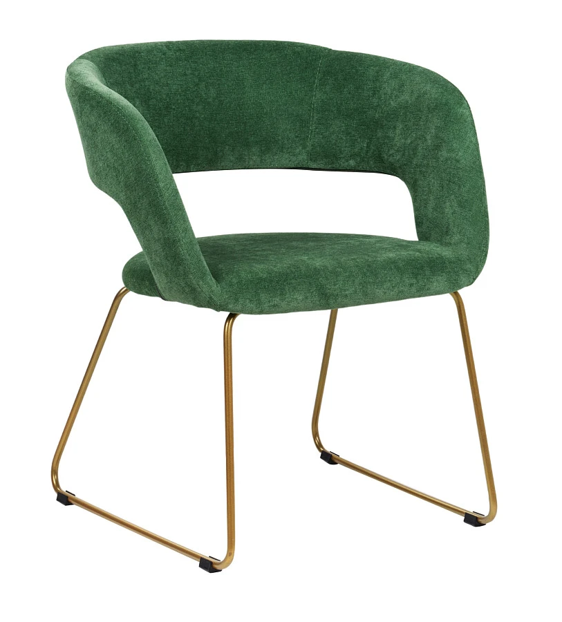 Кресло Hugs зеленый/Линк золото