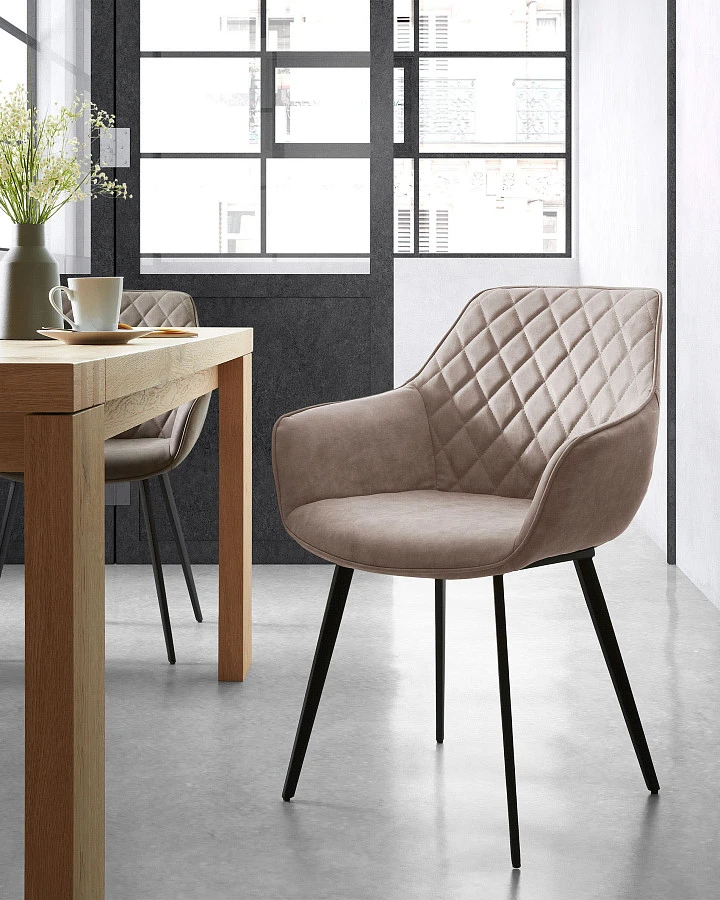 Стул Aminy серо-коричневый - фото 2