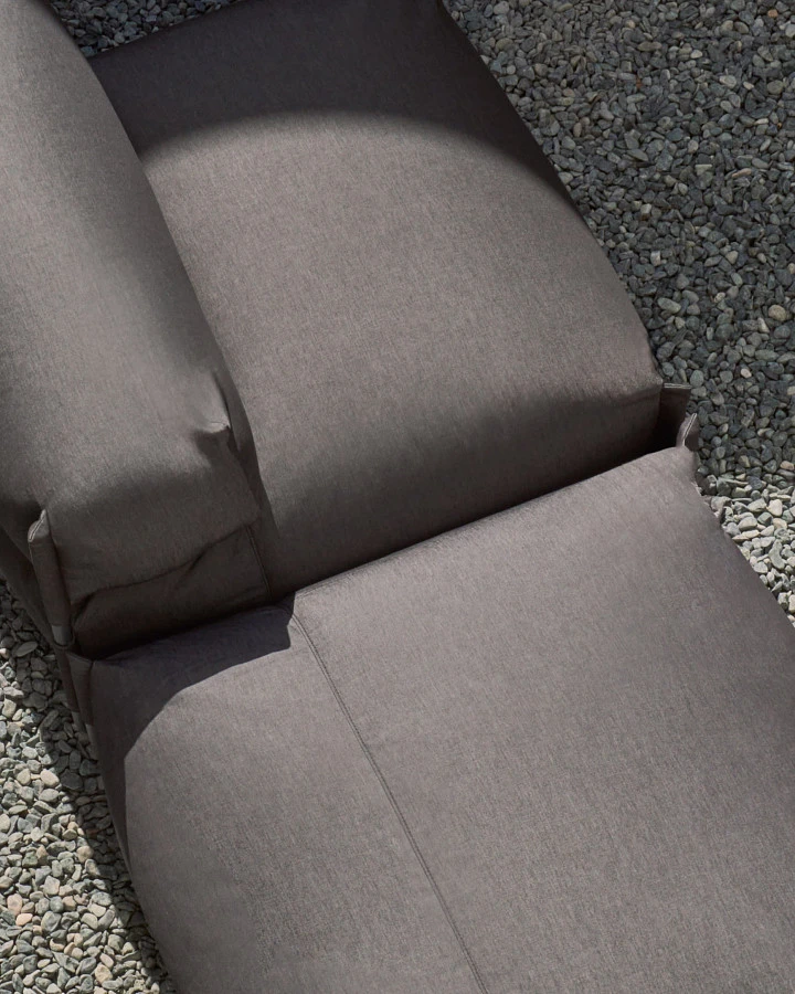 Пуф Square темно-серого цвета для садового модульного дивана 101 x 101 см - фото 4