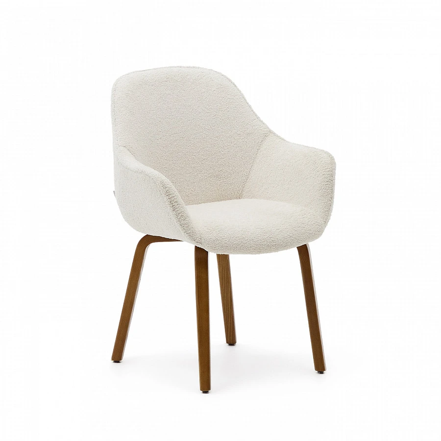 Aleli Стул из бел.синели/ножки орех.ясень - фото 2