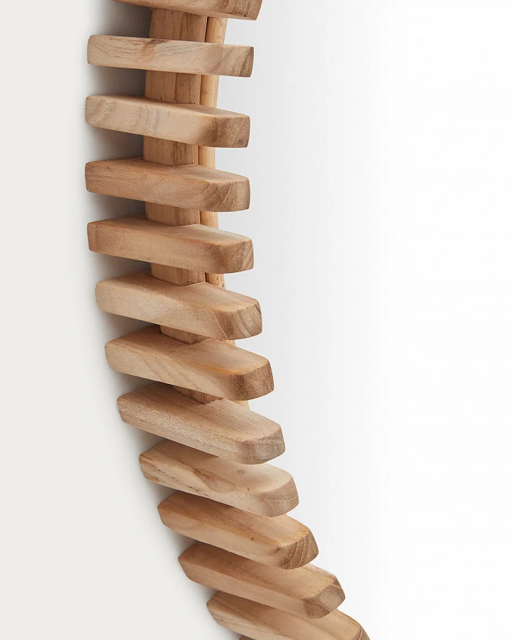 Polke Зеркало в раме из тикового дерева Ø 80 - фото 4