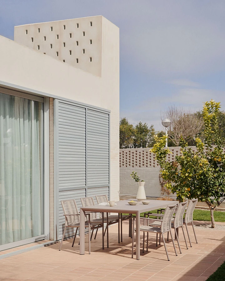 Culip Садовый стул из алюминия и шнура в коричневом цвете - фото 2