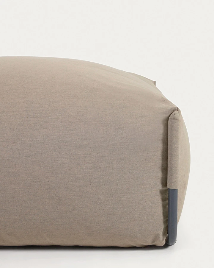 Square пуф квадратный  101 x 101 см, бежевый, черный алюминий, для садового модульного дивана - фото 7