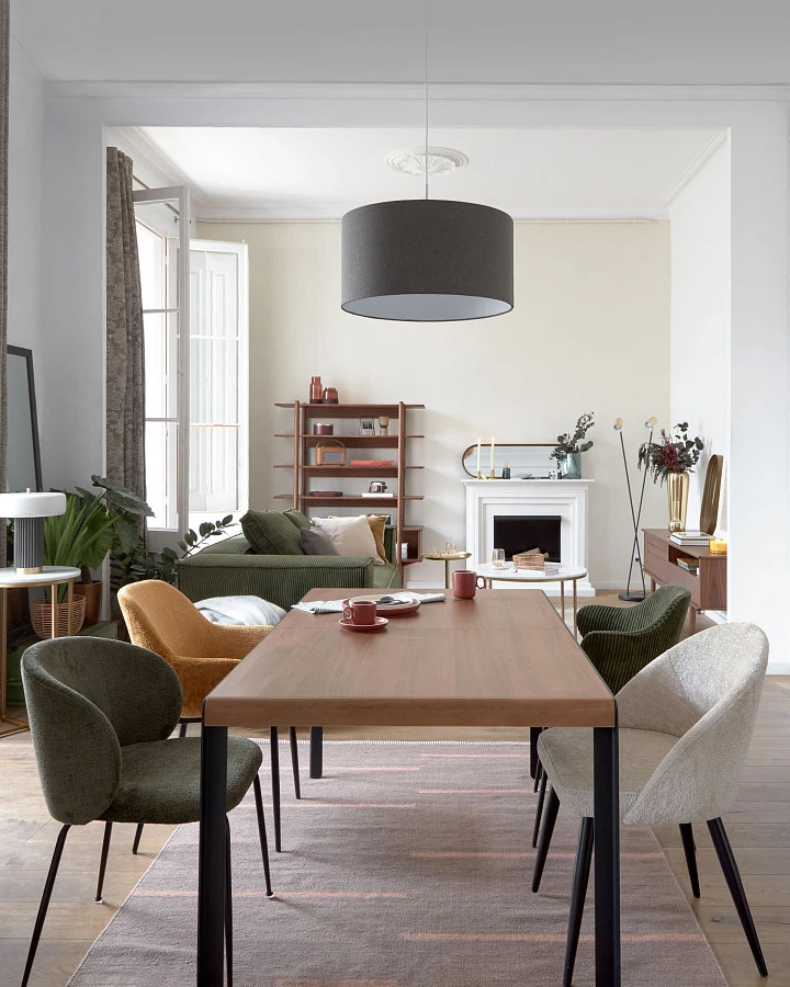 Стул Minna из зеленого бархата на стальных ножках с черной отделкой - фото 3