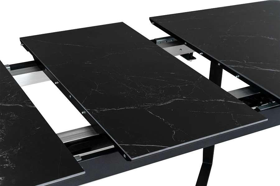 Стол Пеле раздвиж. 120-150 Керамогранит Темный Мрамор - фото 4