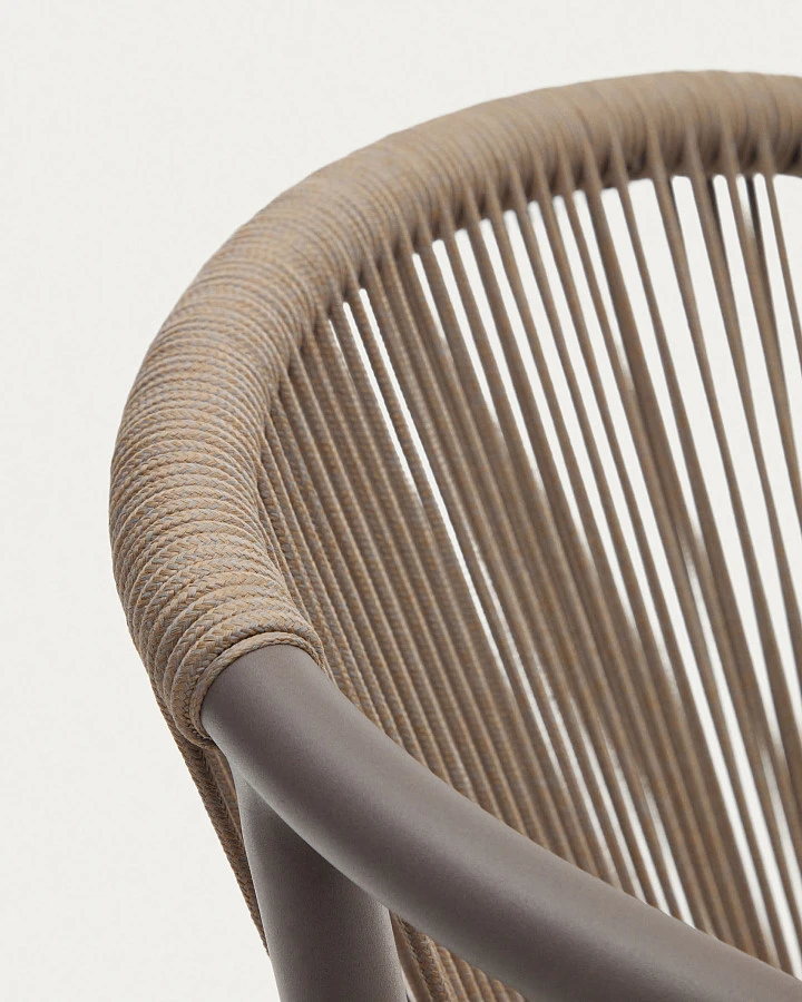 Xelida Садовый стул из алюминия и коричневого шнура - фото 10