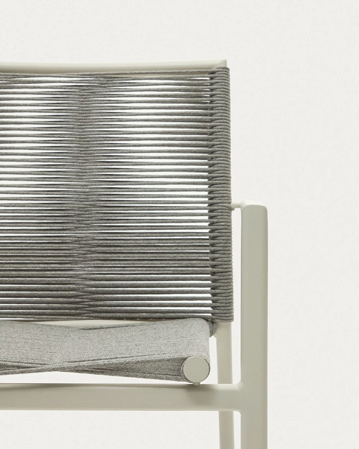 Culip Садовый стул из алюминия и шнура в белом цвете - фото 11