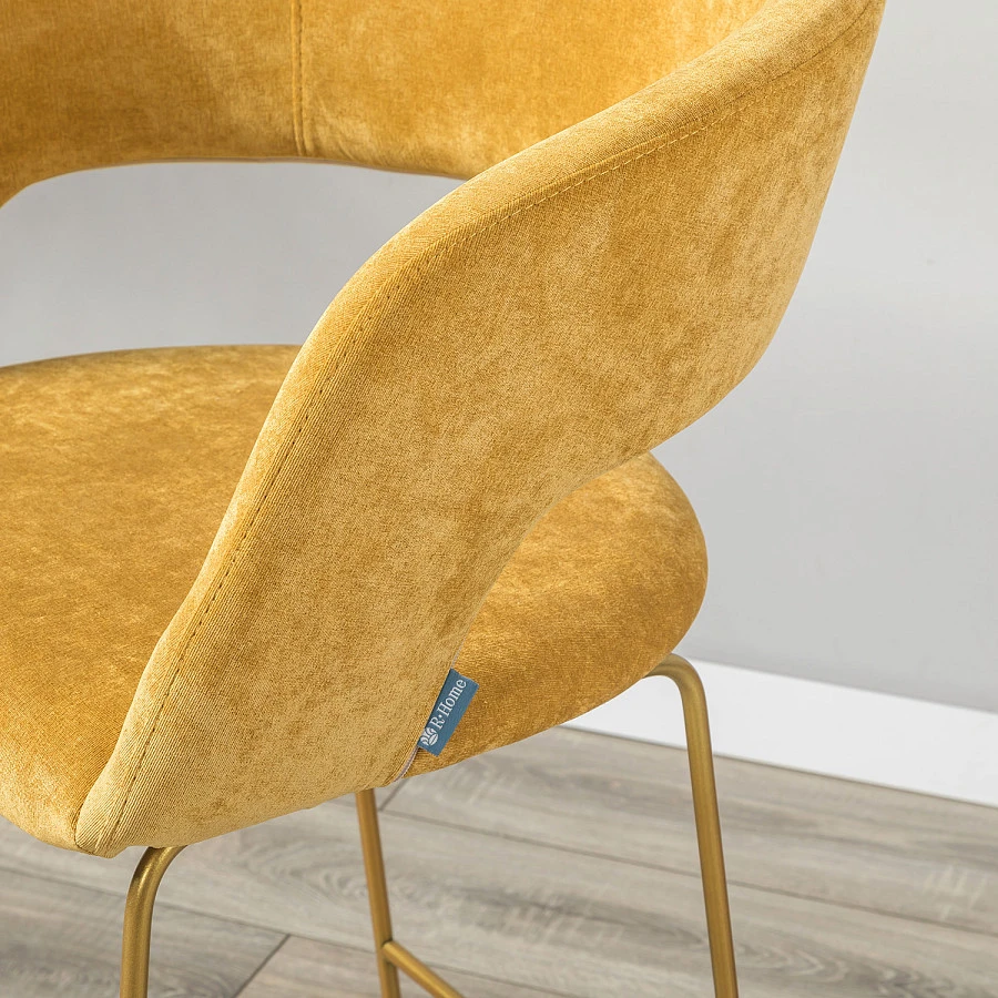 Кресло полубар Hugs желтый/Линк золото - фото 10