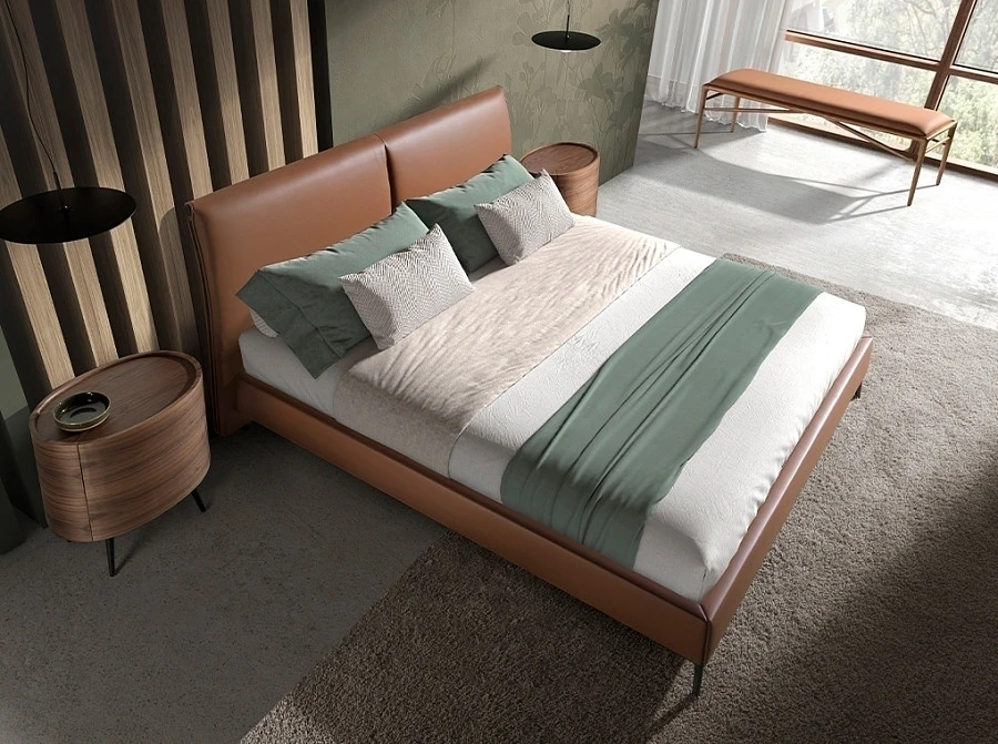 Банкетка 5112/BS19033 из коричневой экокожи - фото 6