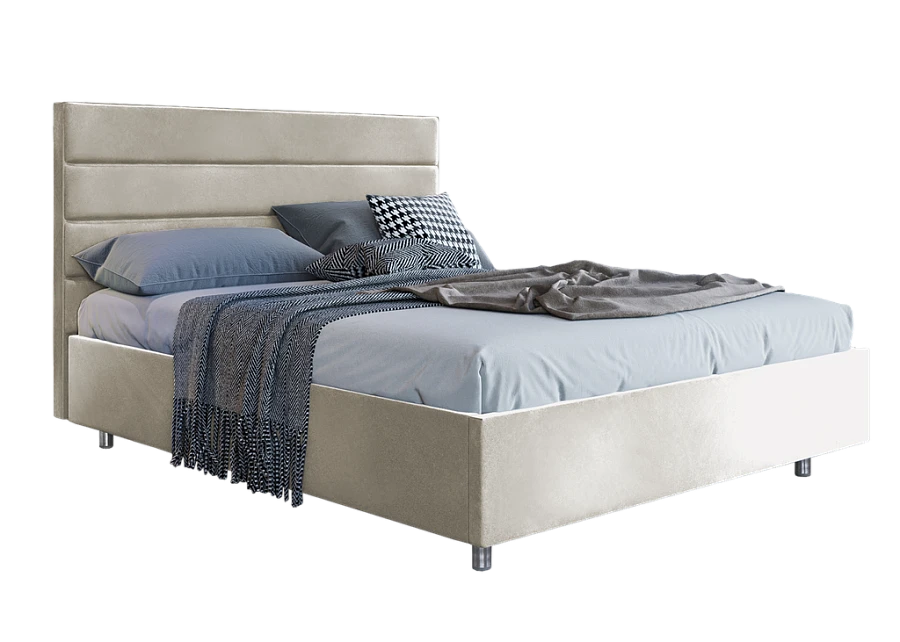 Кровать Турин  200х200 светло-серого цвета