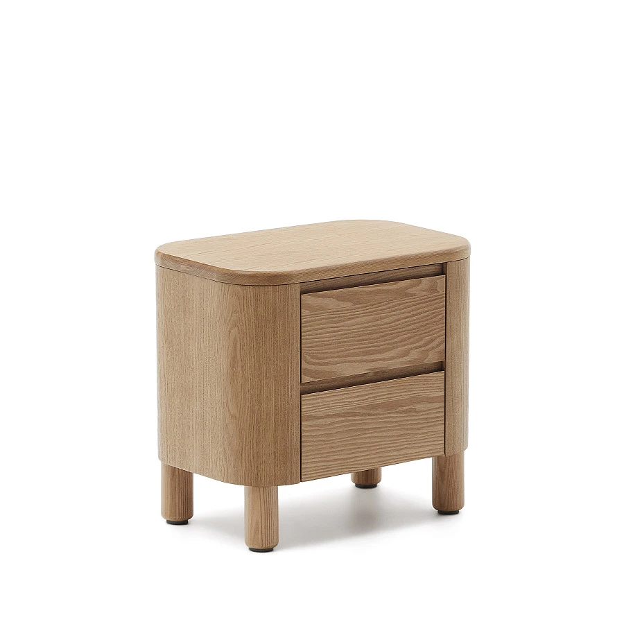 Прикроватная тумбочка Salaya из ясеневой фанеры 55 см x 50 см - фото 4