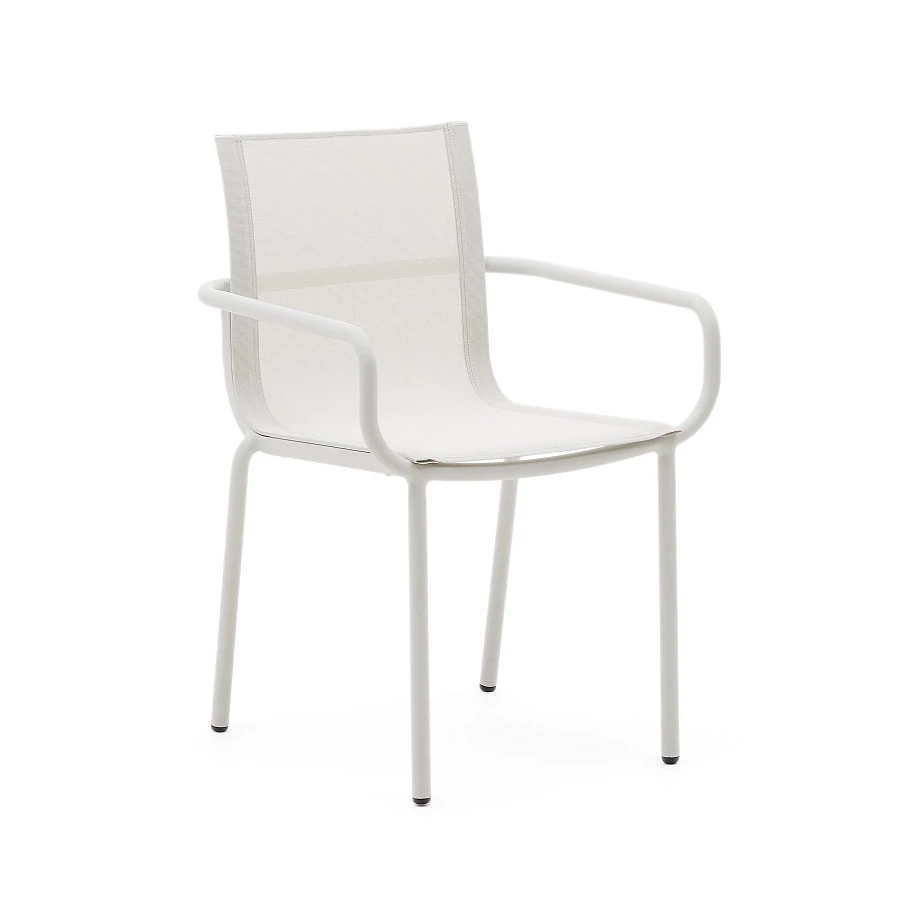 Galdana Штабелируемый садовый стул из белого алюминия - фото 2