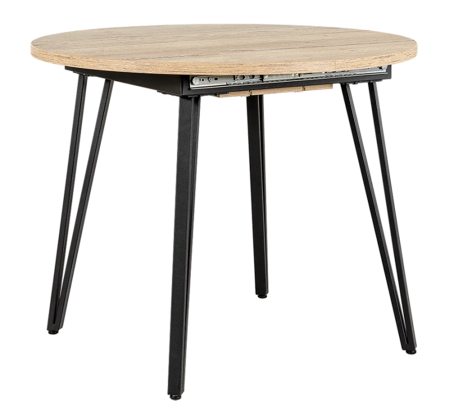 Стол Диего Prime раздвиж. D90+30 Галифакс Натур/Бабочка