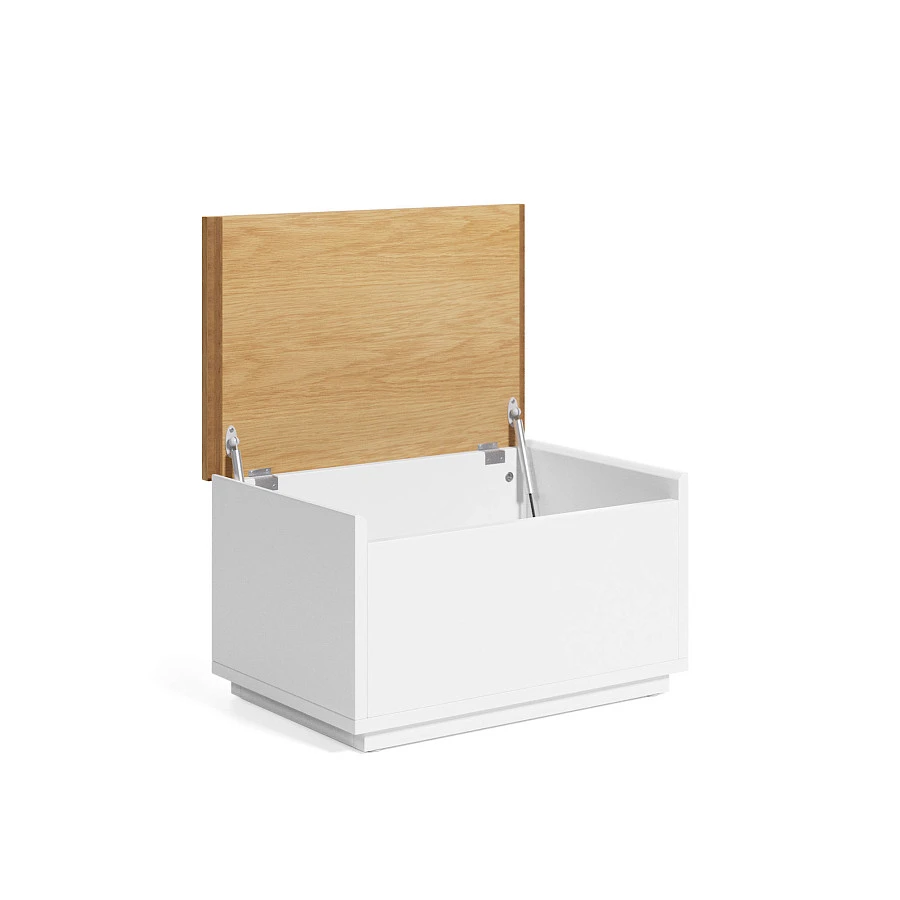 Abilen Сундук из шпона дуба и белого лака 60 x 40 см FSC 100% - фото 3