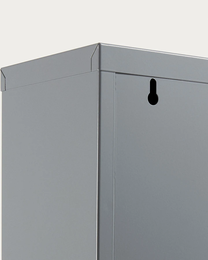 Полка для обуви Rox 3 двери металлическая серая - фото 4