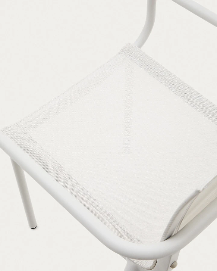 Galdana Штабелируемый садовый стул из белого алюминия - фото 9