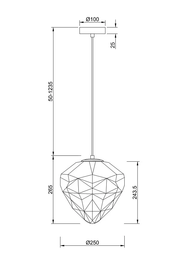 Подвесной светильник Maytoni P053PL-01BL - фото 3