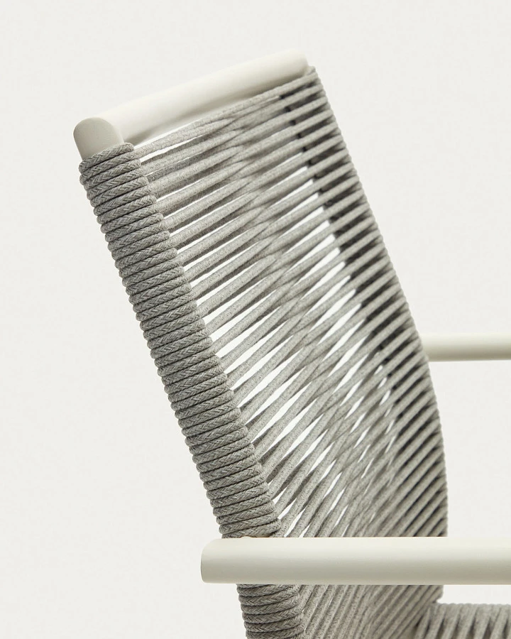 Culip Садовый стул из алюминия и шнура в белом цвете - фото 13