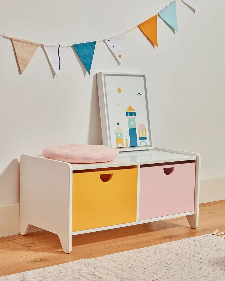 Тумба Nunila из МДФ белого цвета 78 см - фото 2