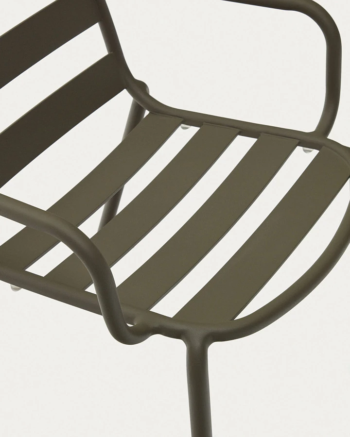 Joncols Уличный алюминиевый стул с зеленой отделкой - фото 12