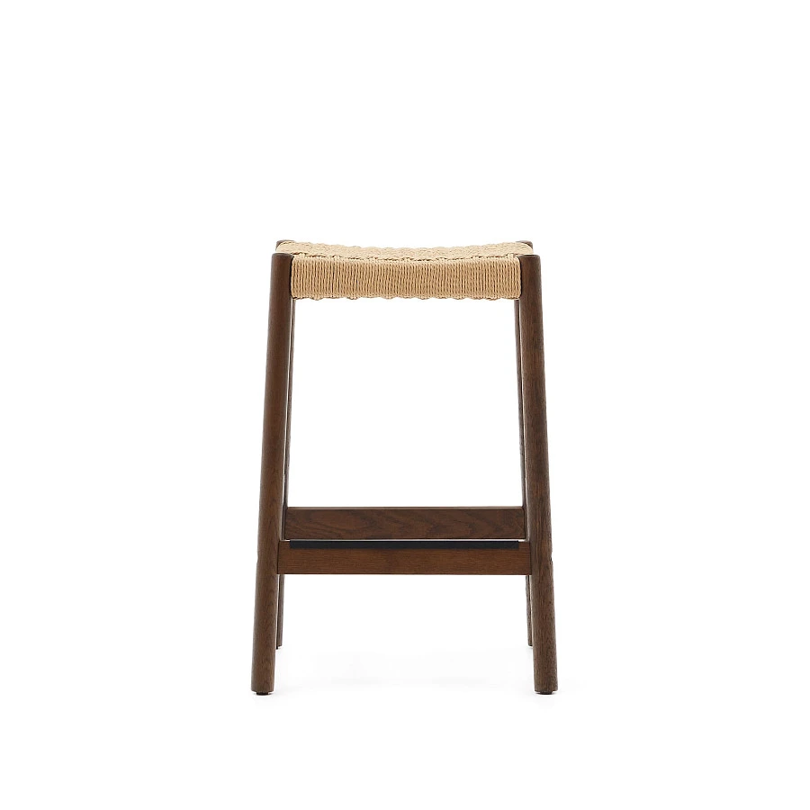 Yalia Табурет из дуба с отделкой под орех и веревочным шнуром, высота 65 см - фото 4