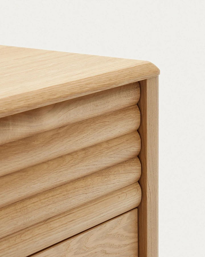 Lenon Тумбочка с 2 ящиками из шпона дуба 50 x 55 см - фото 10