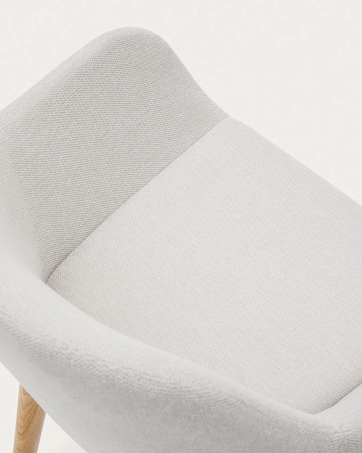 Стул Konna бежевого цвета с ножками из массива ясеня - фото 8