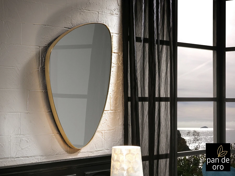 Зеркало треугольное Orio 84х55 золото - фото 4