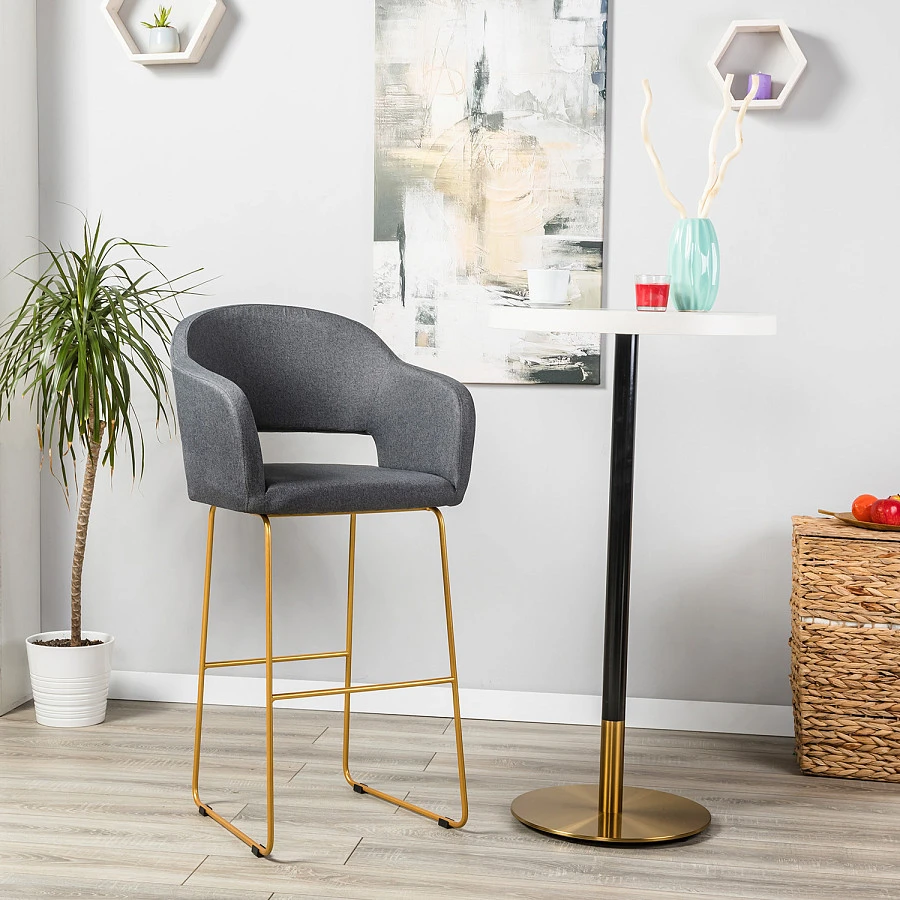 Кресло Бар. Oscar тёмно-серый/Линк золото - фото 10