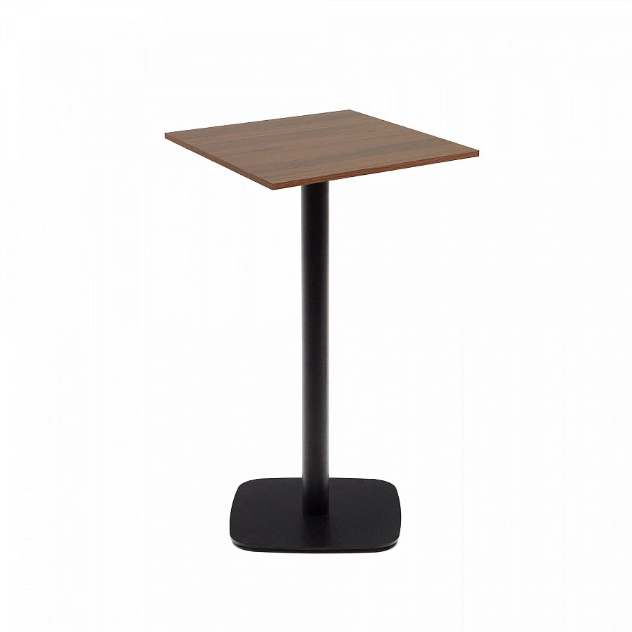 Dina стол /меламин/орех./черн.металл 60x60x96