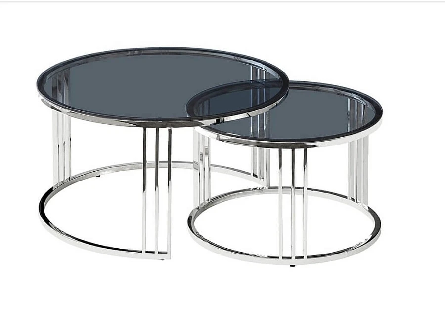 Комплект VIENNA 2 стола  /серебряный