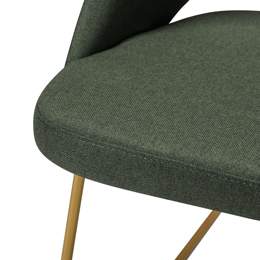 Кресло Lars тёмно-зеленый/Линк золото - фото 4