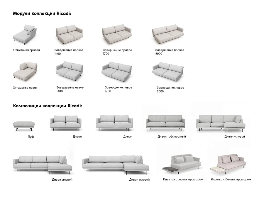 Оттоманка Ricadi правая - фото 3