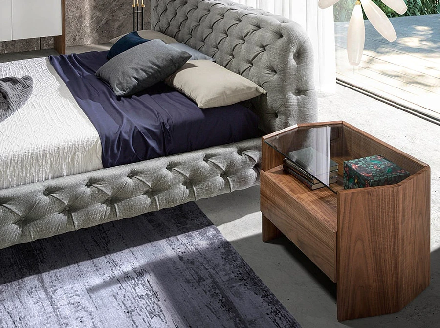 Прикроватная тумбочка CP1803-H-NOGAL/7072 шестиугольная - фото 4