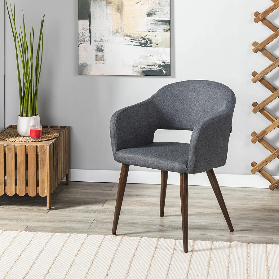 Стул Oscar тёмно-серый/т.орех - фото 9