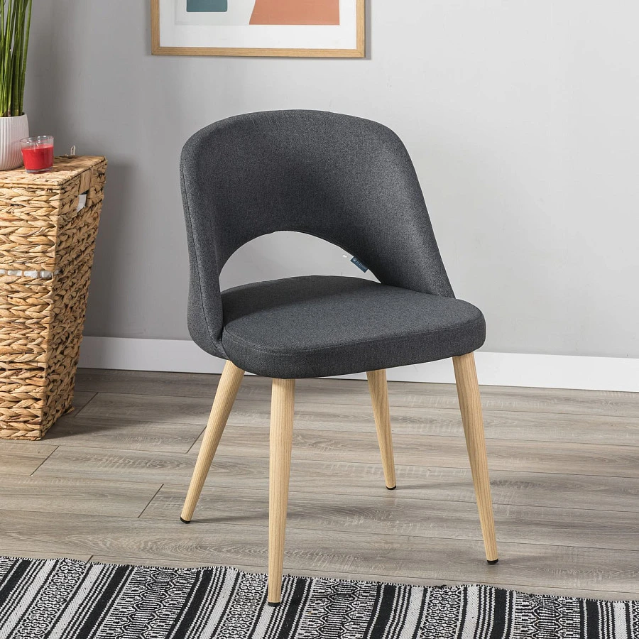 Стул Lars тёмно-серый/нат.дуб - фото 8