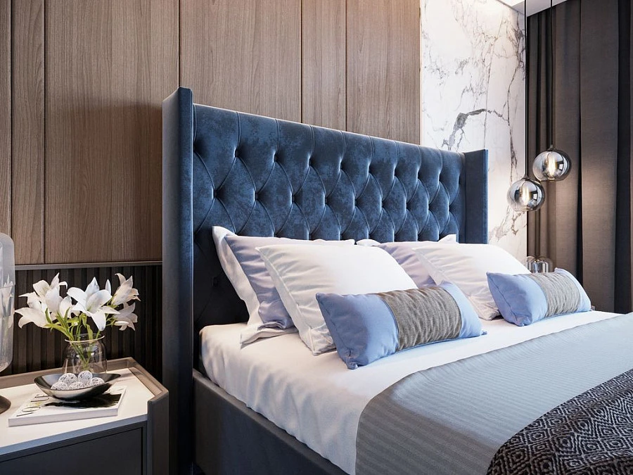 Кровать Графиня  200х200 коричневого цвета - фото 2