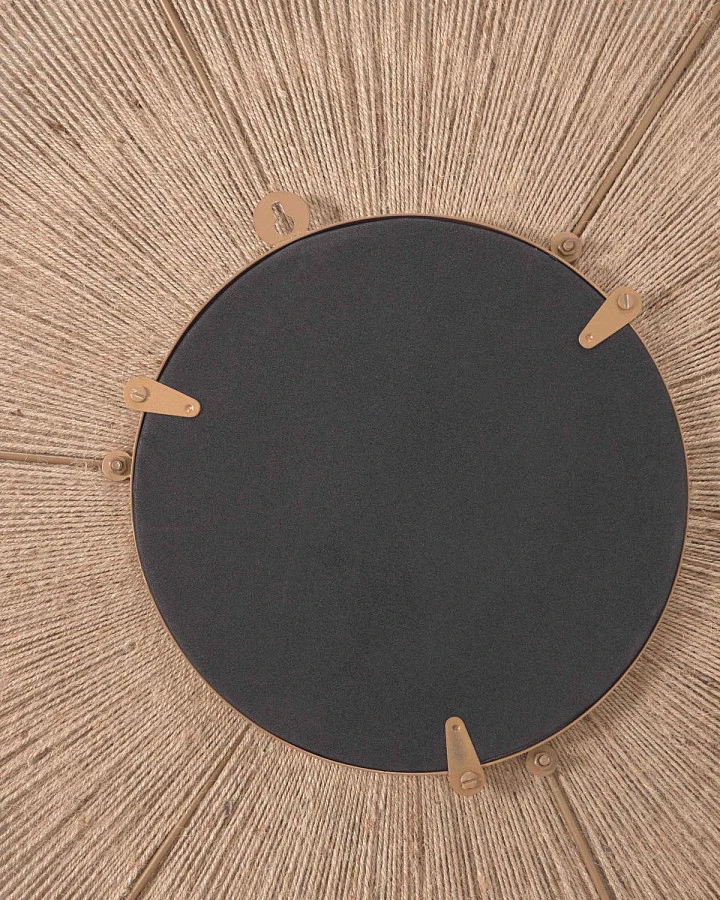 Круглое зеркало Damira джут 60см - фото 5