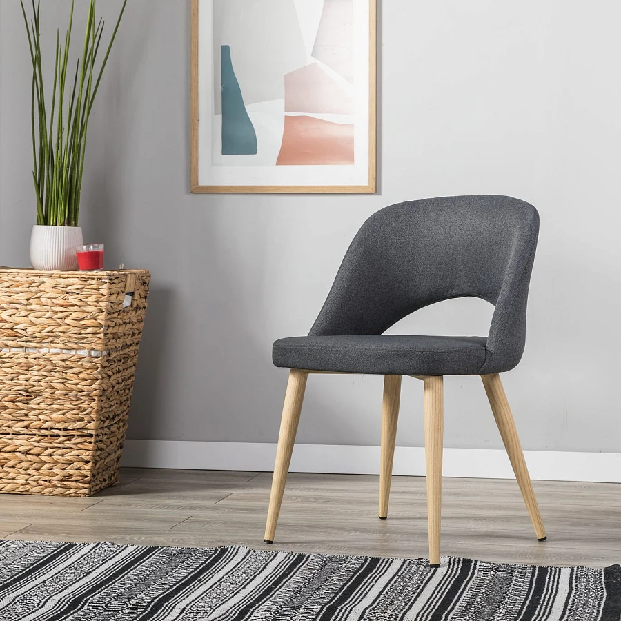 Стул Lars тёмно-серый/нат.дуб - фото 10