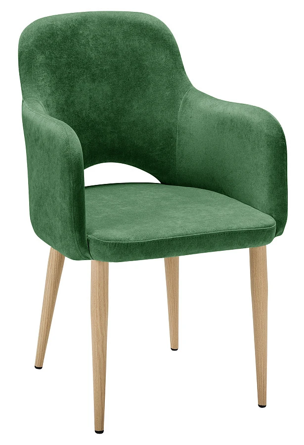 Стул Ledger green grass/нат.дуб