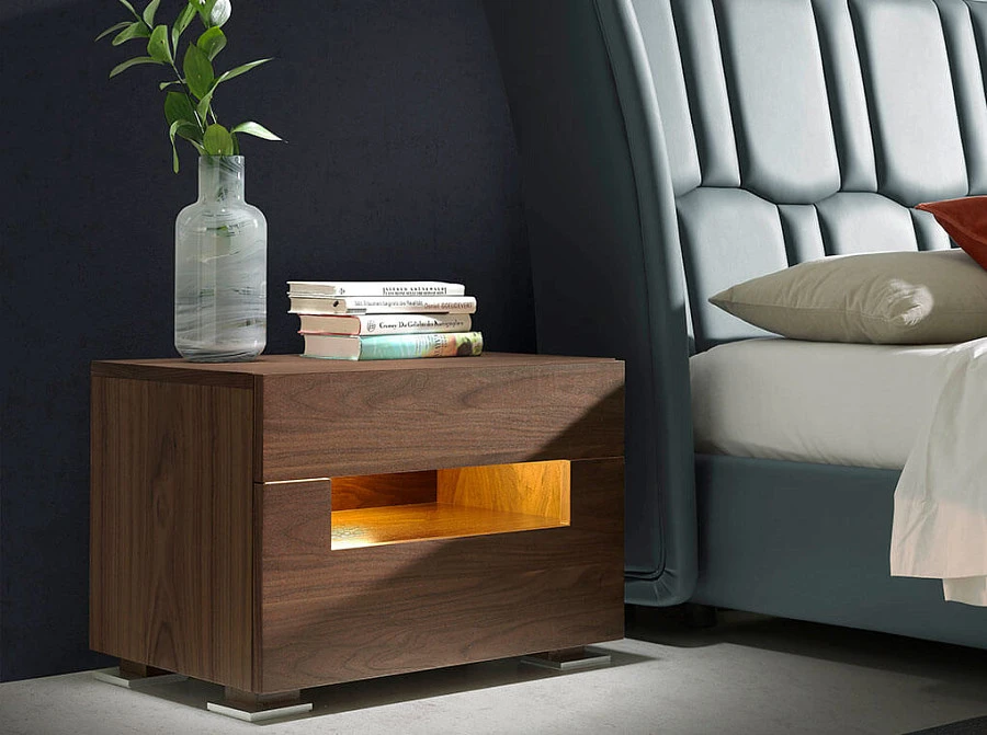 Прикроватная тумбочка MB1709NS /7065 с подсветкой - фото 6