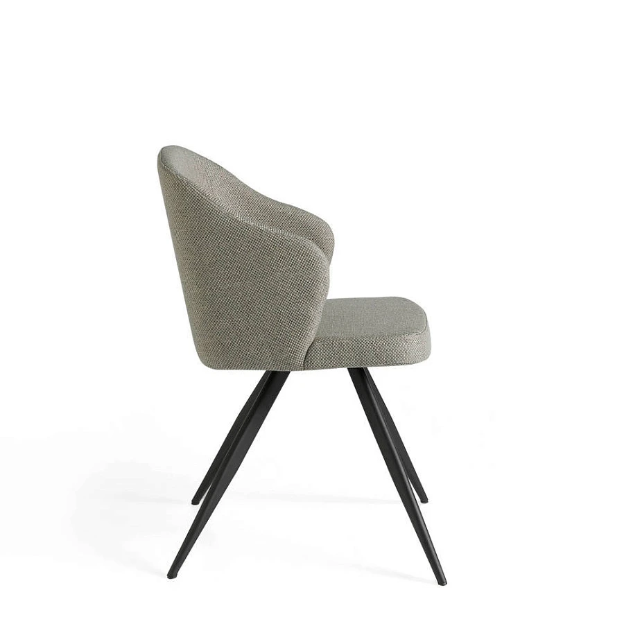 Стул F3208-GRIS /4057 черные ножки - фото 6